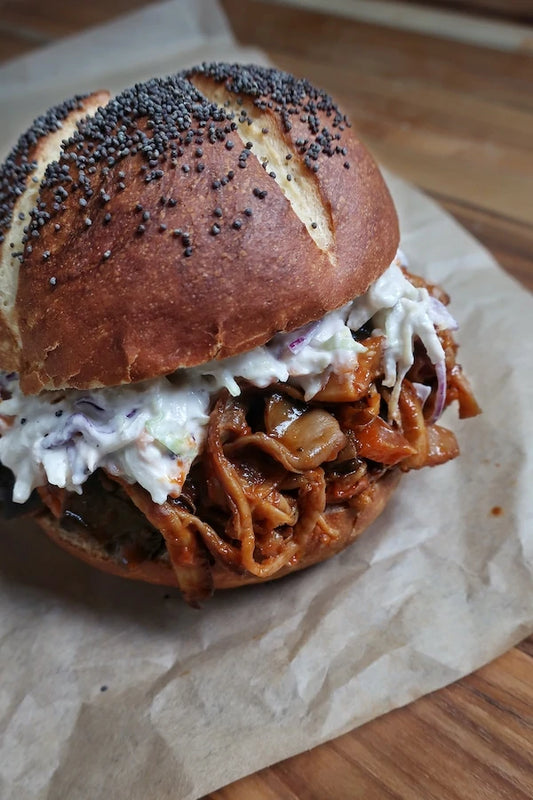 Vegan Smokey Pulled Mushrooms